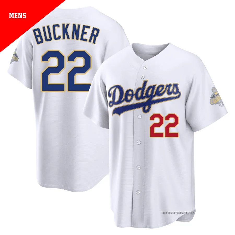 Los Angeles Dodgers ＃22 Bill Buckner Men's Gold Limited White 2026 Collection Stadium Jersey