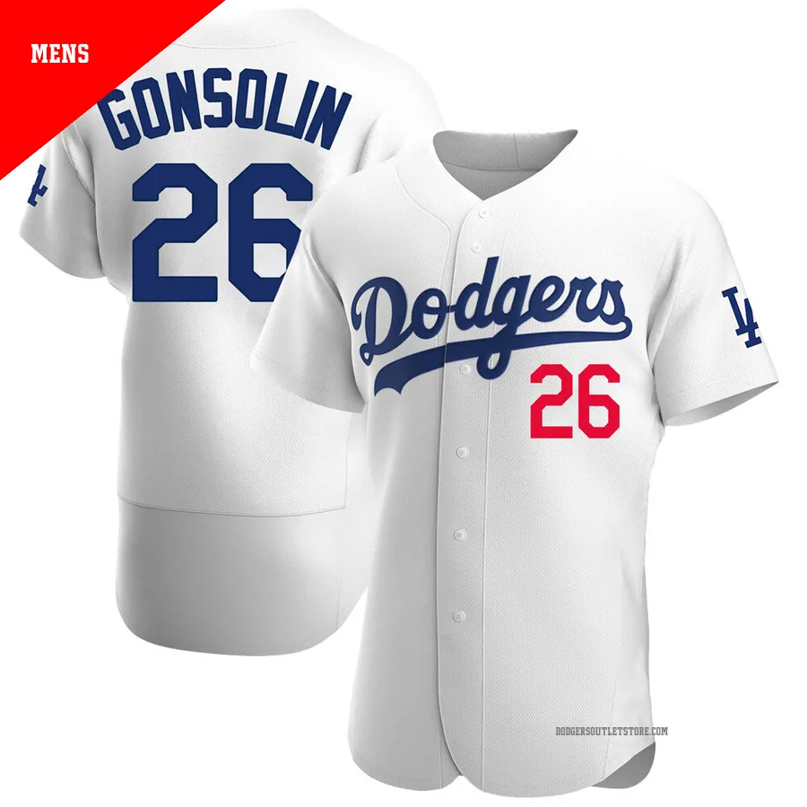 Los Angeles Dodgers ＃26 Tony Gonsolin Men's White Authentic Home Jersey