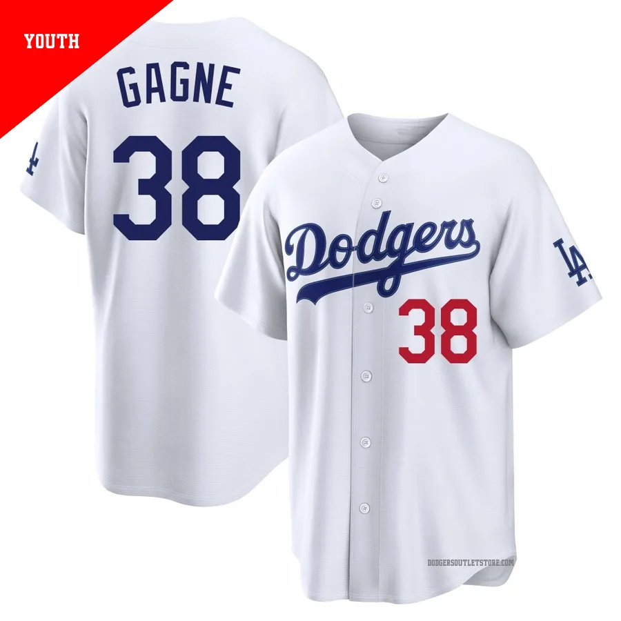 Los Angeles Dodgers ＃38 Eric Gagne Youth White Limited Home Stadium Jersey