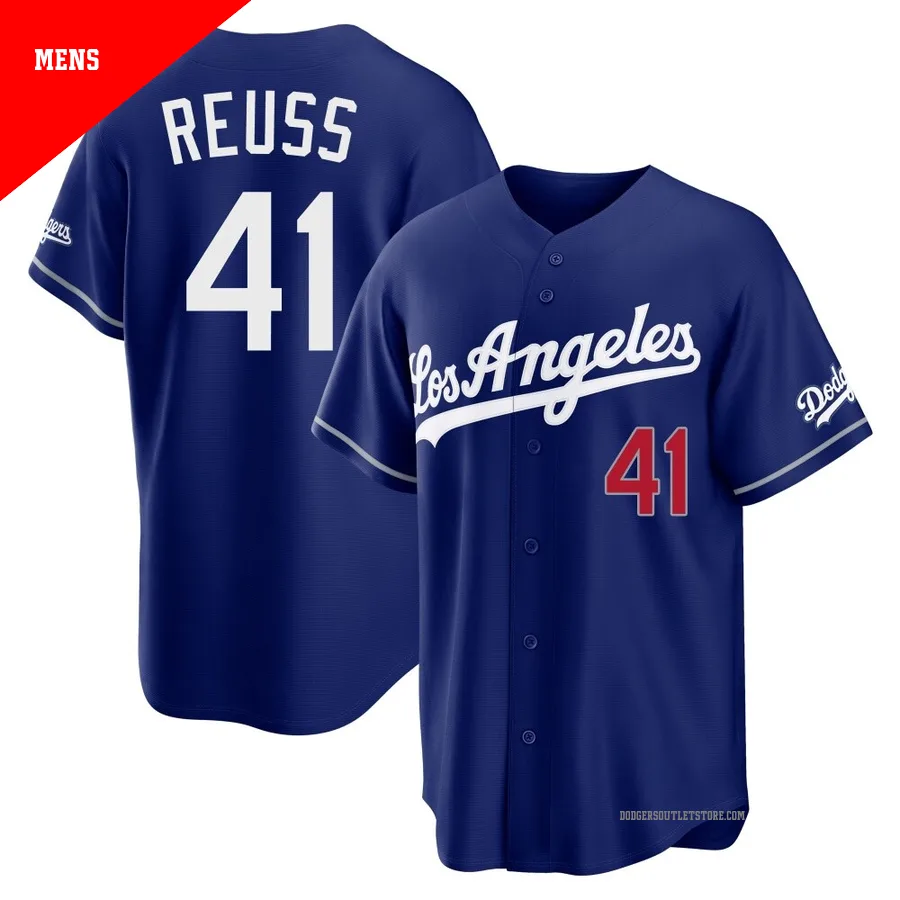 Los Angeles Dodgers ＃41 Jerry Reuss Men's Royal Limited Alternate Stadium Jersey