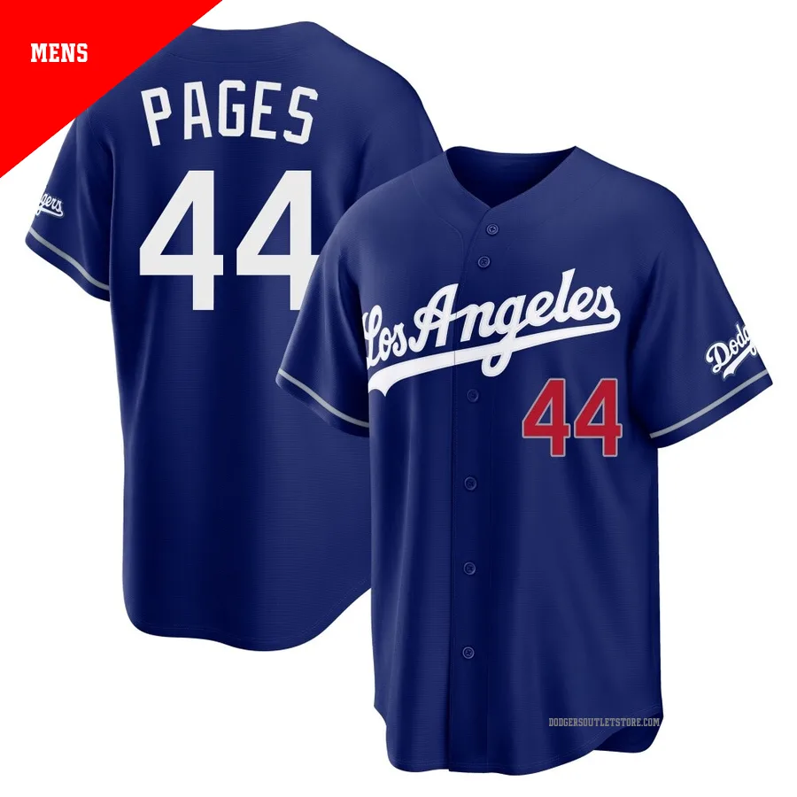 Los Angeles Dodgers ＃44 Andy Pages Men's Royal Limited Alternate Stadium Jersey