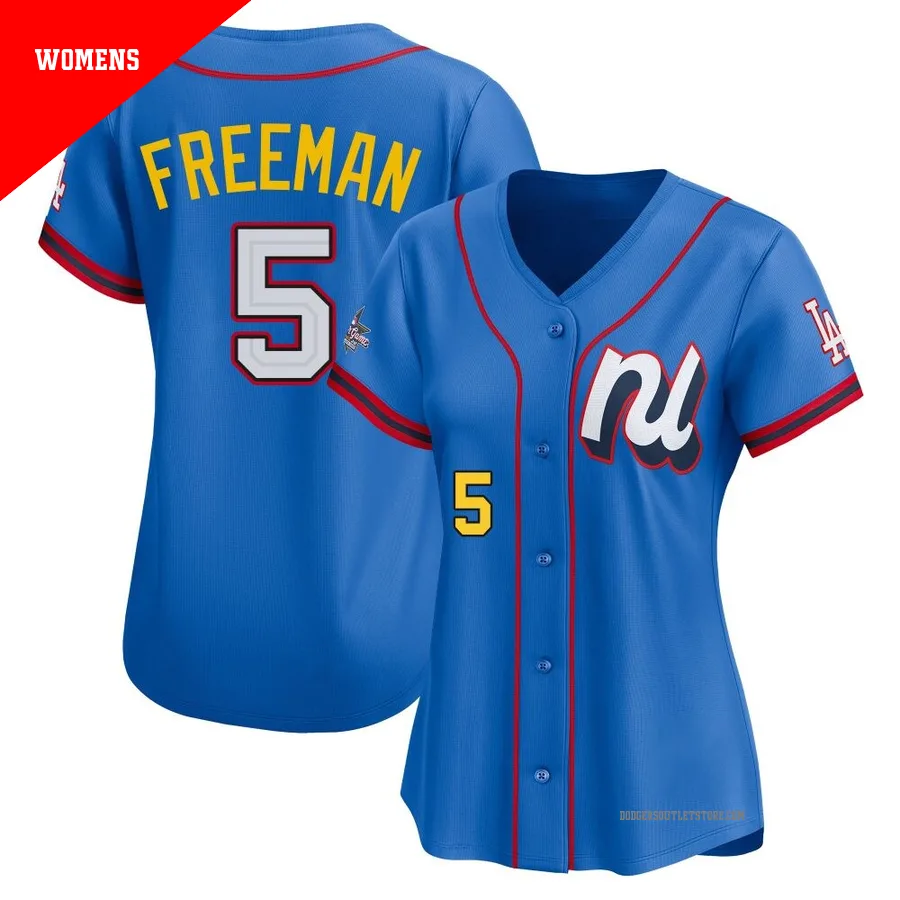 Los Angeles Dodgers ＃5 Freddie Freeman Women's Blue Limited National League 2025 All-Star Edition Jersey