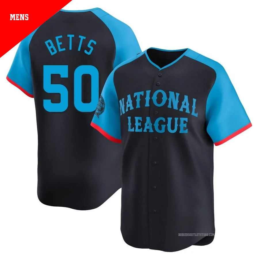 Los Angeles Dodgers ＃50 Mookie Betts Men's Navy Limited National League 2024 All-Star Game Jersey