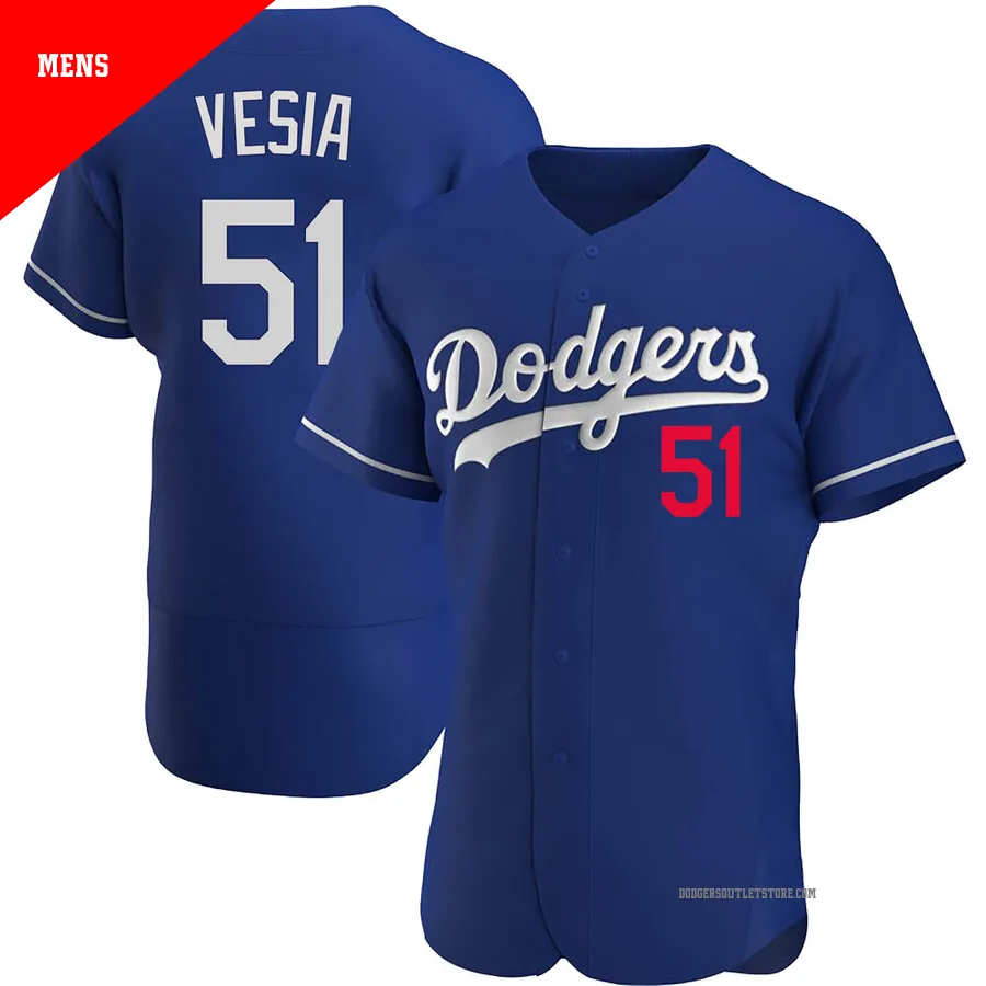 Los Angeles Dodgers ＃51 Alex Vesia Men's Royal Authentic Alternate Jersey