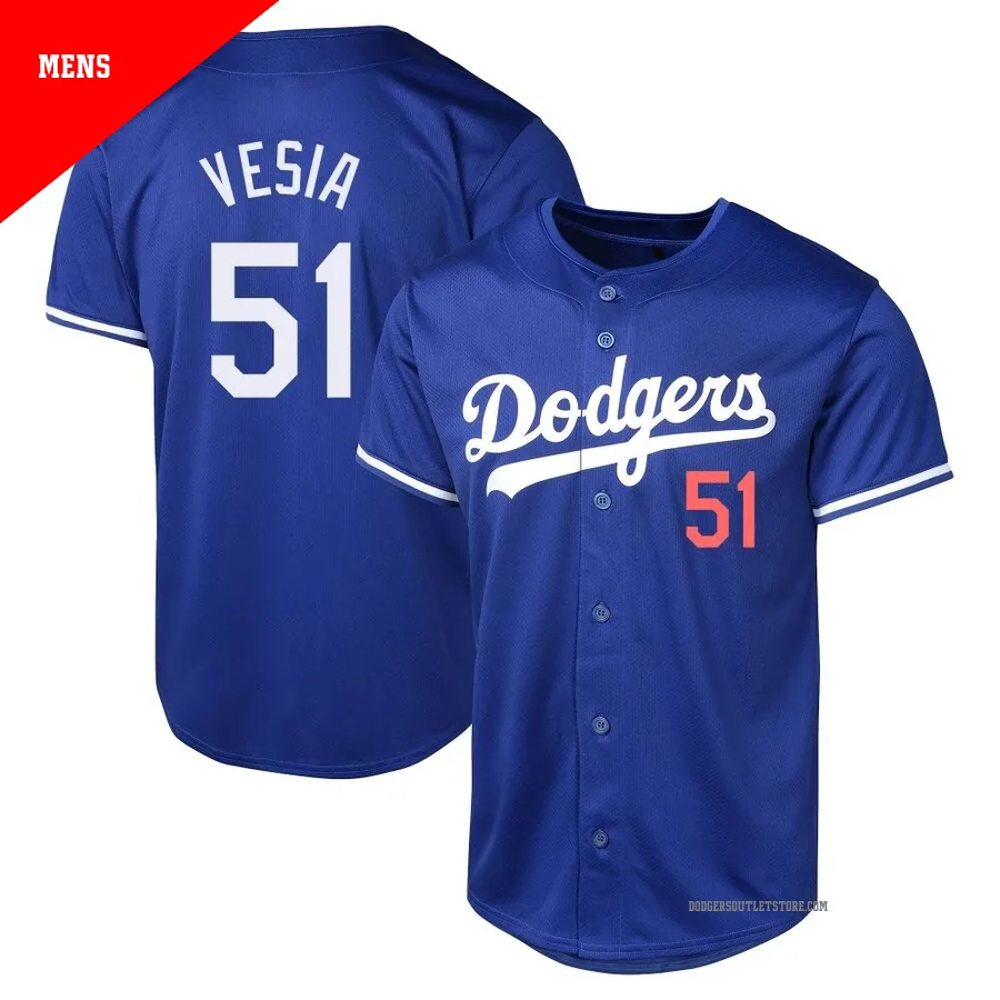 Los Angeles Dodgers ＃51 Alex Vesia Men's Royal Limited Alternate Jersey