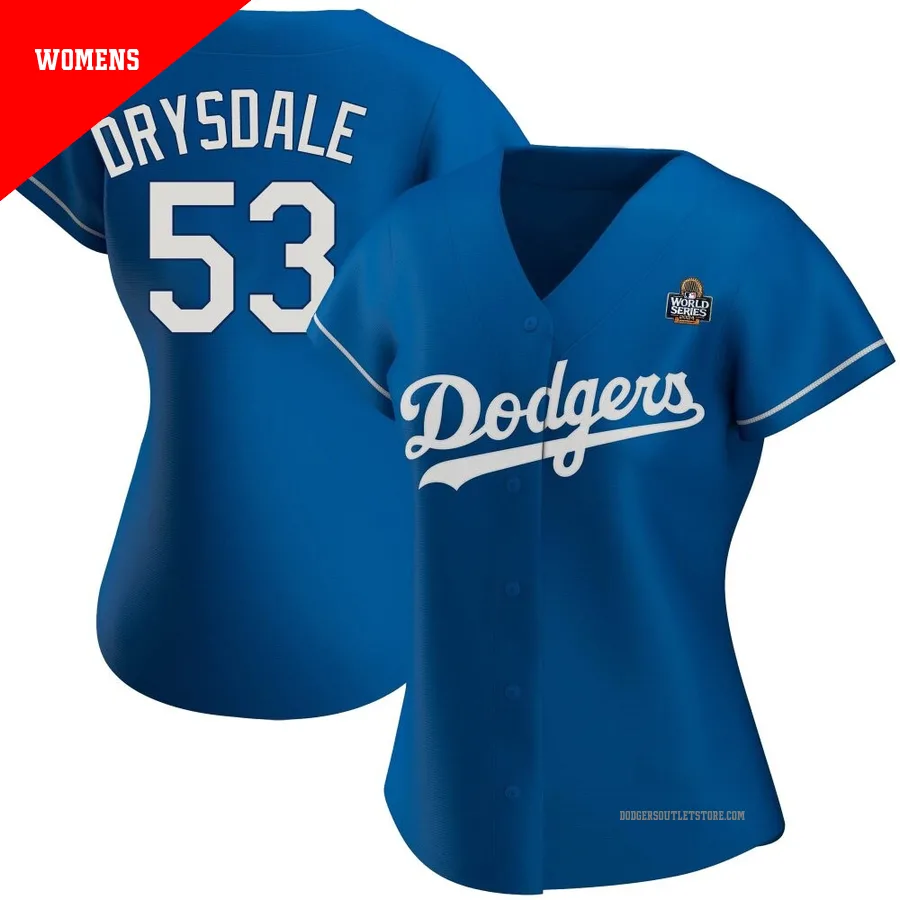 Los Angeles Dodgers ＃53 Don Drysdale Women's Royal Authentic Alternate 2024 World Series Jersey