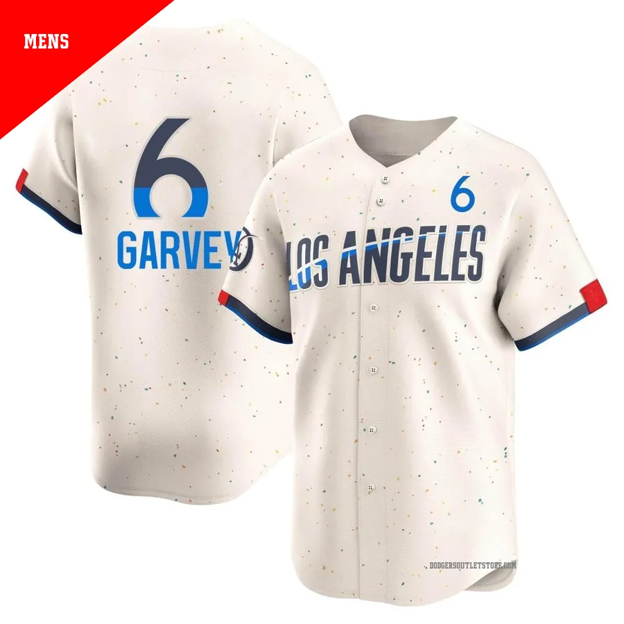Los Angeles Dodgers ＃6 Steve Garvey Men's Cream Limited 2024 City Connect Jersey