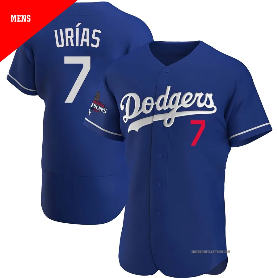 Los Angeles Dodgers ＃7 Julio Urias Men's Royal Authentic Alternate 2024 World Series Champions Jersey