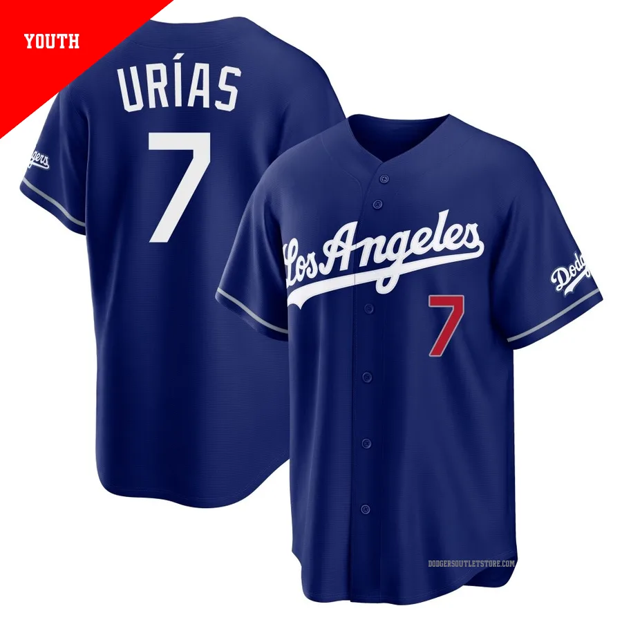 Los Angeles Dodgers ＃7 Julio Urias Youth Royal Limited Alternate Stadium Jersey
