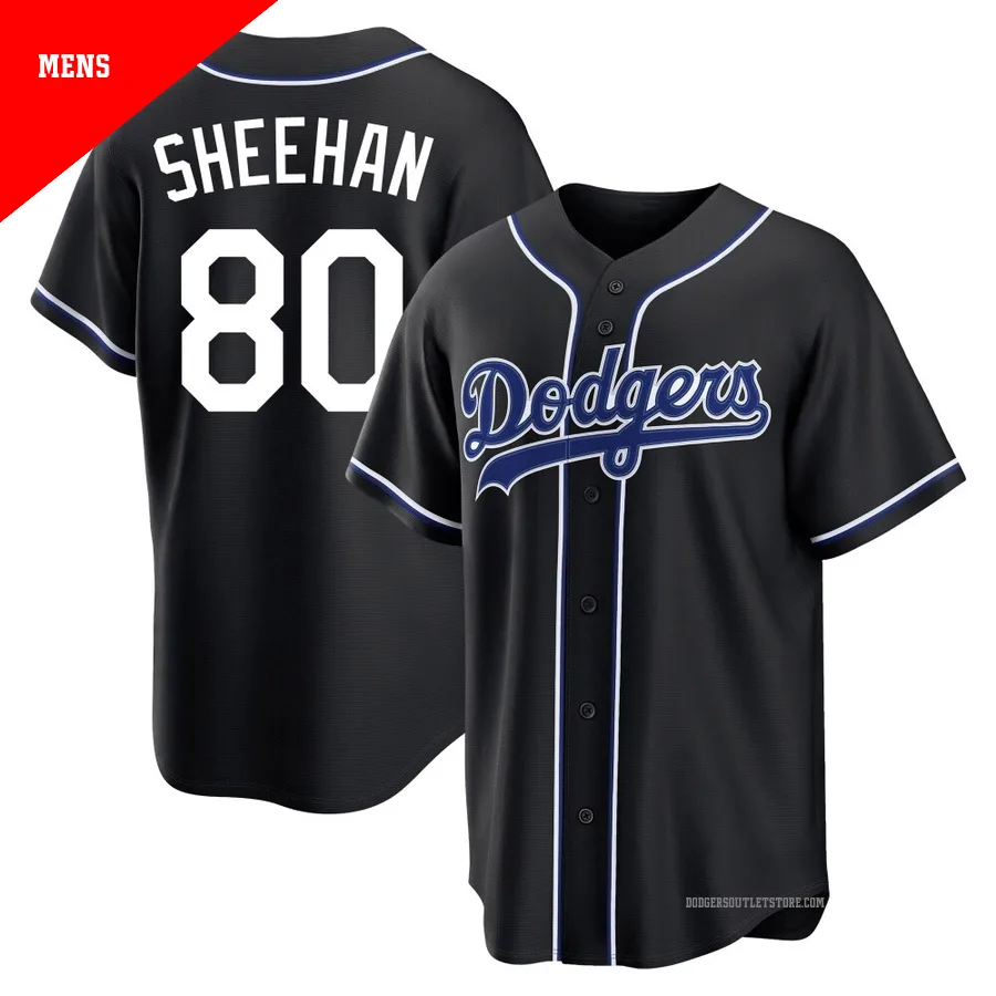Los Angeles Dodgers ＃80 Emmet Sheehan Men's Black Replica Fashion Out Jersey