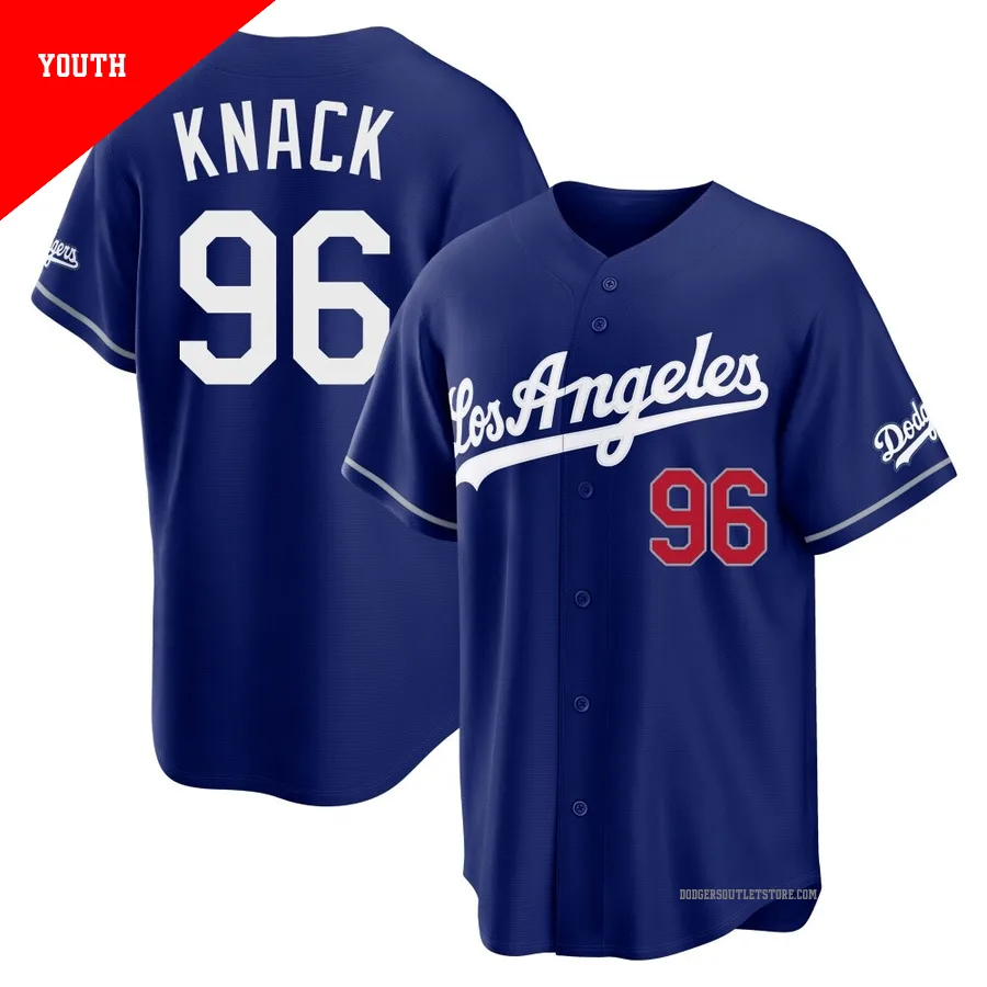 Los Angeles Dodgers ＃96 Landon Knack Youth Royal Limited Alternate Stadium Jersey